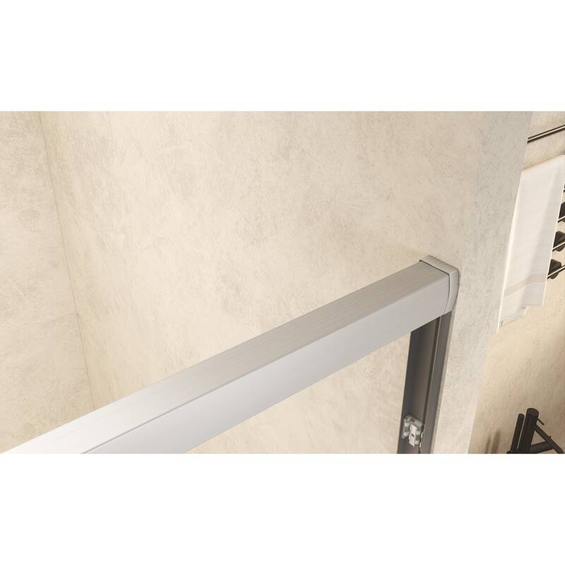 GDFStudio - Landon Modern Double-Sliding Tempered Glass Shower Door Set