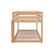 preview thumbnail 22 of 61, Low Height Design Twin Over Twin Floor Bunk Bed in Grey for Kids' Safety,Stylistic Elements Kid's Bunk Bed