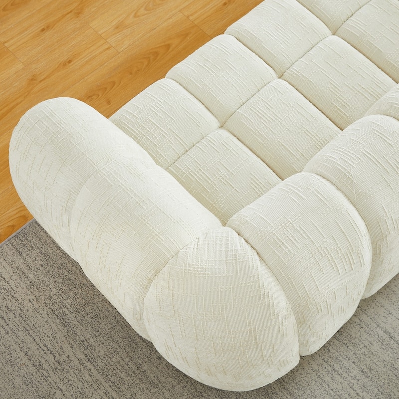 86.5" 3-Seater Chenille Pure Foam Sofa