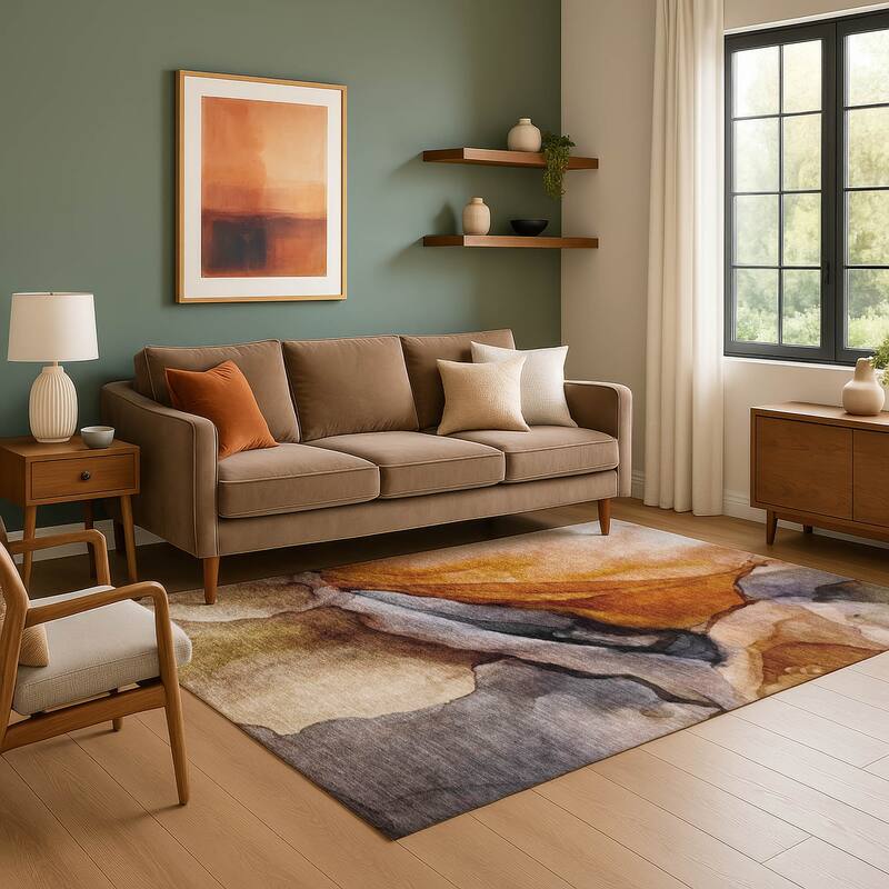 Premium Washable Super Soft Abstract Modern Mayfield Rug