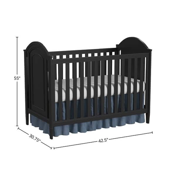 dimension image slide 1 of 2, Graber Solid Wood Crib with Detailed Panel