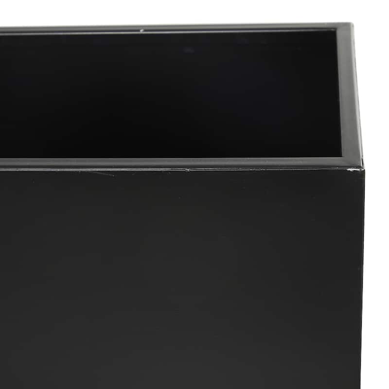 Metal Minimalistic Rectangular Indoor Outdoor Planter - Set of 2 Black or White - Roche River Decor