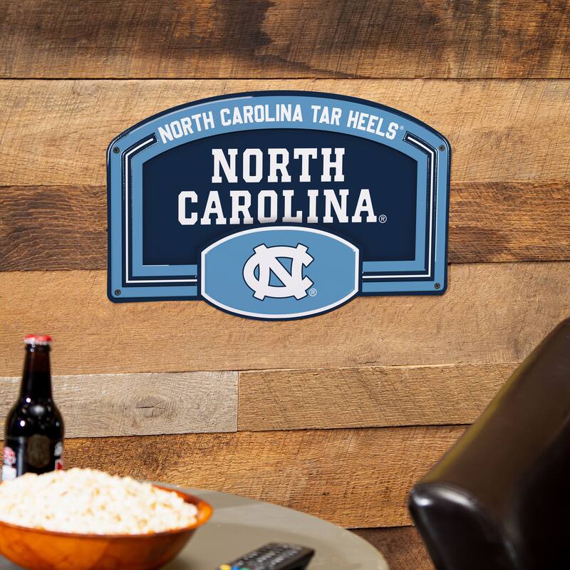 University of North Carolina Embossed Steel Wall Sign, 11" x 17"