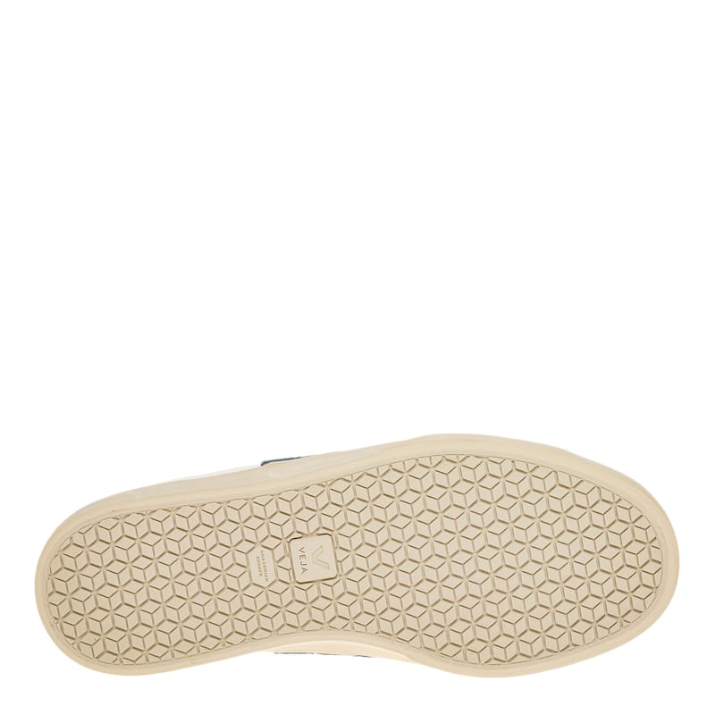 Veja Men's Campo Leather Sneakers in White with Blue