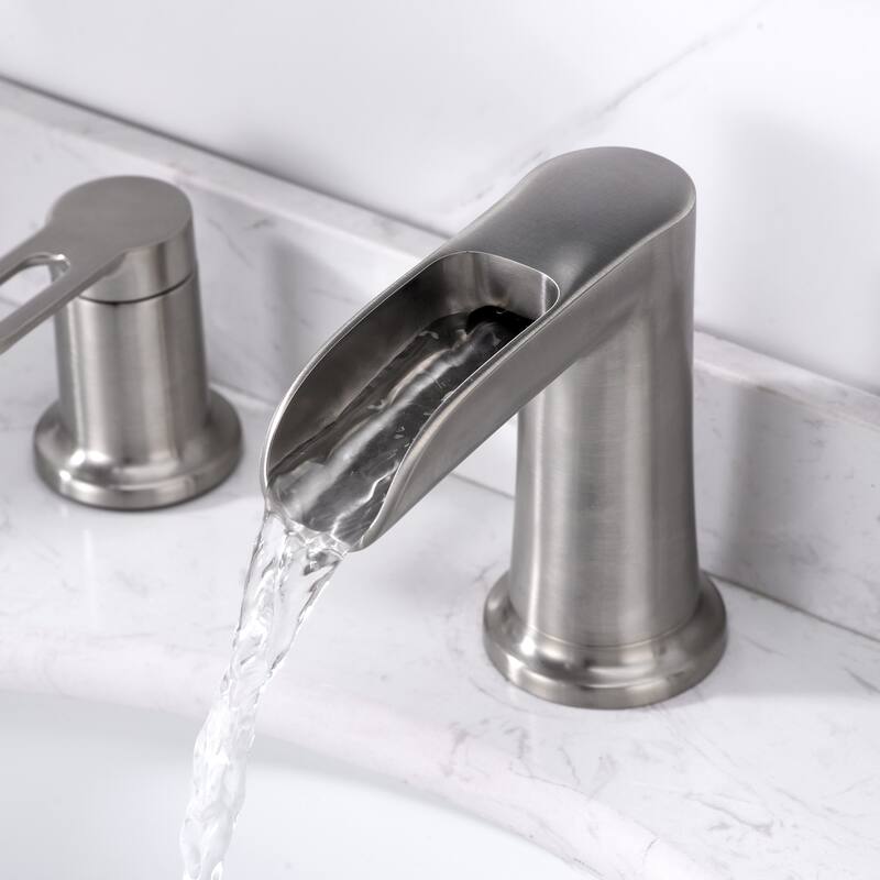 Luxier VividFall 8 in. Widespread 2-Handle Bathroom Faucet with Drain