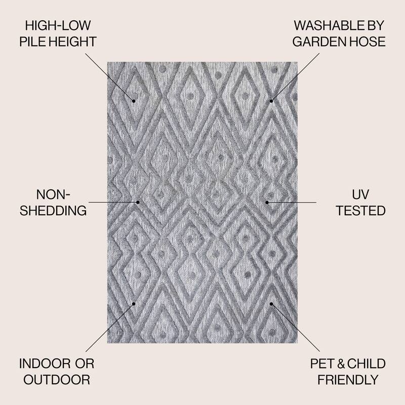JONATHAN Y Salines Moroccan Diamond Indoor/Outdoor Area Rug