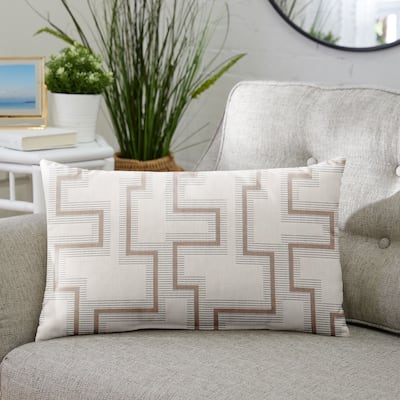 Sunbrella Resonate Dune Printed Indoor/Outdoor 13x20 Knife Edge Pillow (Single)