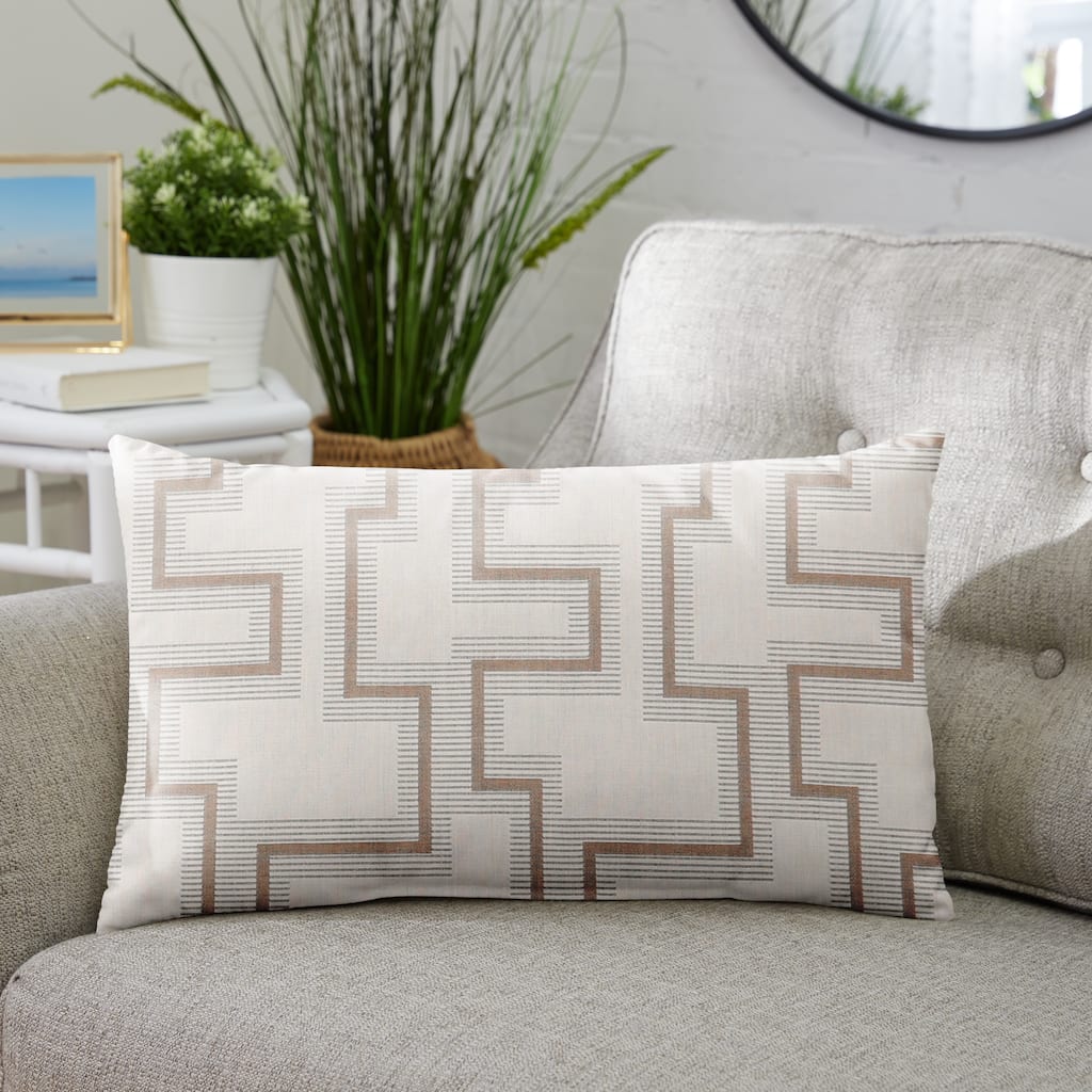 Sunbrella Resonate Dune Printed Indoor/Outdoor 13x20 Knife Edge Pillow (Single)