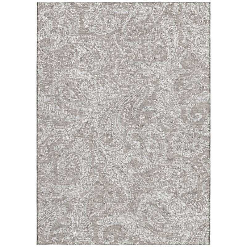 HomeRoots Paisley Transitional Rectangle Outdoor Rug