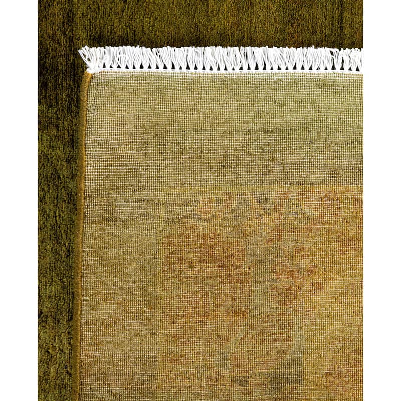 Overdyed One-of-a-Kind Hand-Knotted Area Rug - Green - 6' 1" x 8' 10"