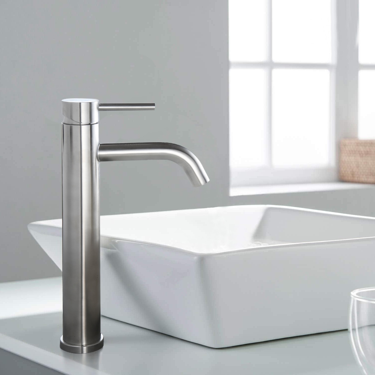 Bathlet Vessel Single Handle Bathroom Sink Faucet