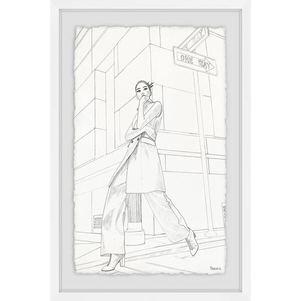 Parvez Taj Pt Julosw 215 Wfpfl 18 X 12 Corner Street Runway Framed Giclee Fashion Print On Paper Gray Free Shipping Today 26048848 Parvez Taj Pt Julosw 215 Wfpfl 18