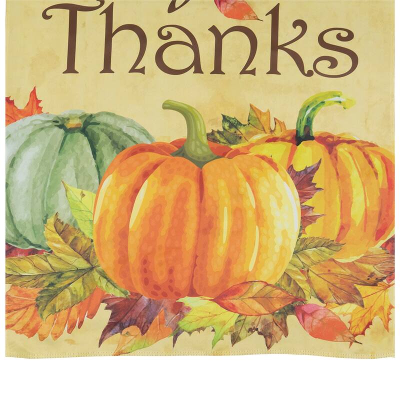 Give Thanks Autumn Harvest Outdoor House Flag 28" x 40" - 28" x 40"