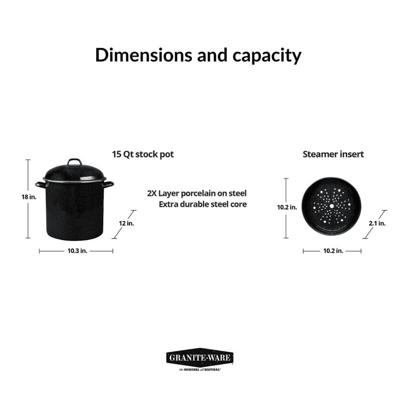 Granite Ware Heavy Guage Steamer Pot