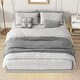 preview thumbnail 12 of 55, Modern Size Low Profile Platform Floating Bed with LED Lights Underneath Queen - Grey