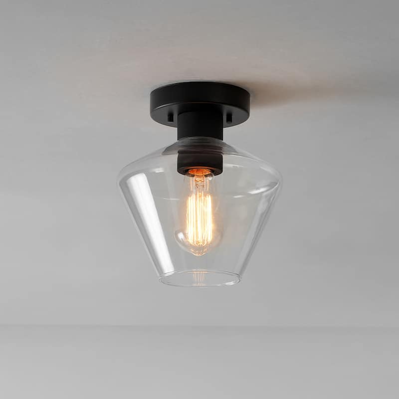 Globe Electric 91009612 Harling 8" Wide Semi-flush Urn Ceiling Fixture