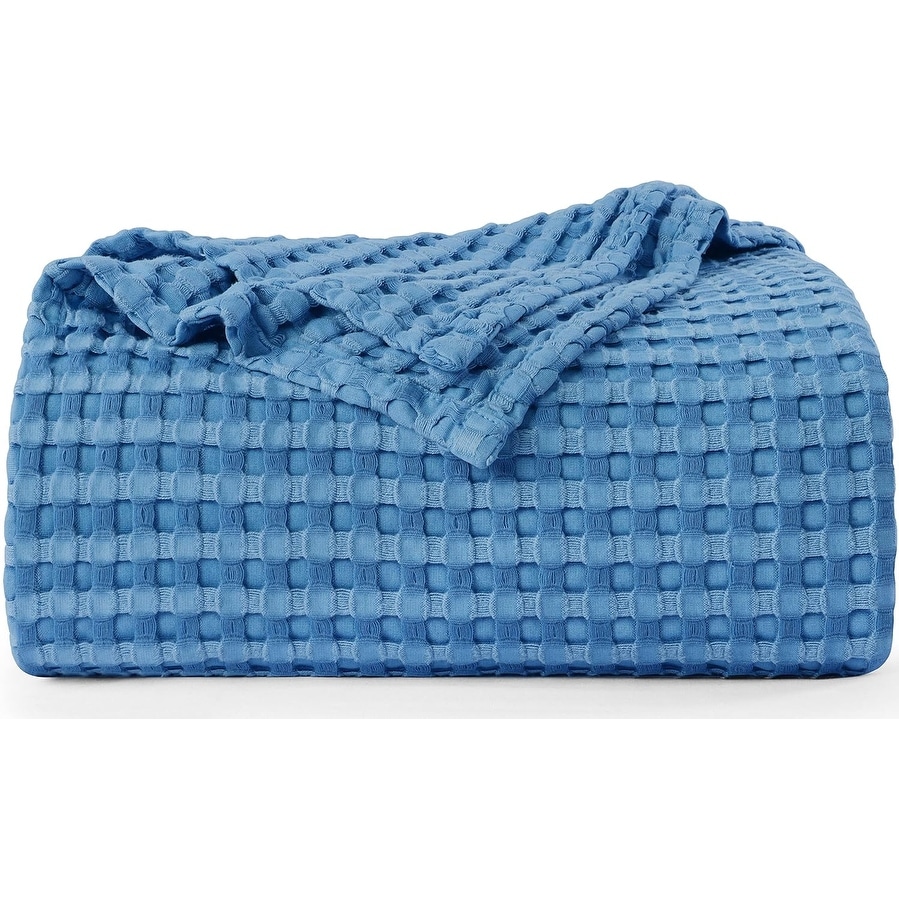 Cotton Waffle Blanket Kingsize Burgundy