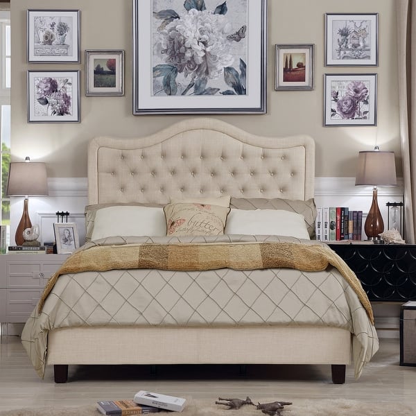 slide 2 of 21, Moser Bay Murphy Grove Diamond Tufted Queen / King Upholstered Panel Bed