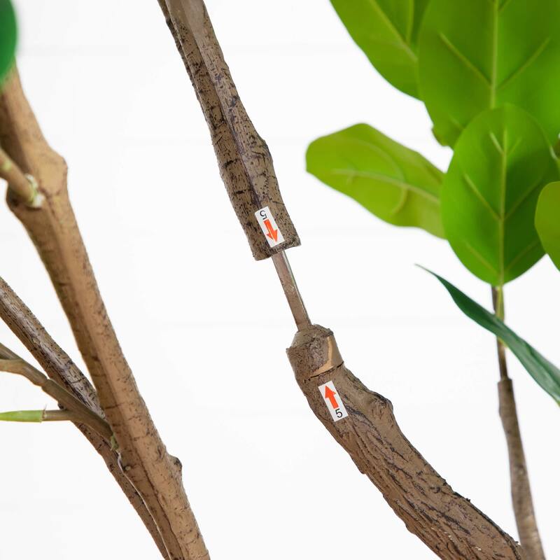 Audrey Ficus Leaf Artificial Potted Tree - 6'
