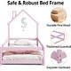 preview thumbnail 32 of 42, Twin Size House-Shaped Headboard Floor Bed with Fences