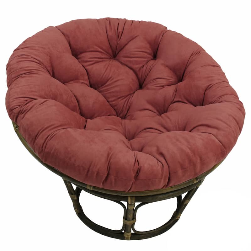 Microsuede Indoor Papasan Cushion (44-inch, 48-inch, or 52-inch) (Cushion Only) - 48 x 48 - Red Wine