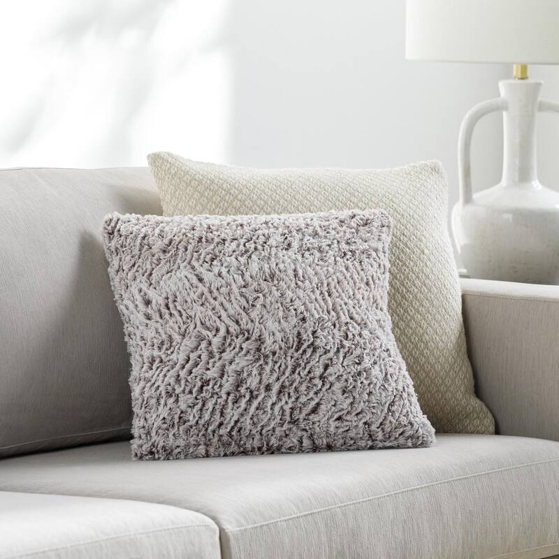 Decorative Oaks 20-inch Poly or Feather Down Filled Pillow - Polyester - Taupe