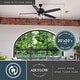 preview thumbnail 4 of 10, Fircrest 60 in. Matte Black Ceiling Fan with Reversible Gray Oak-Black Oak Blades, LED Light Kit and Remote, 6 Speeds, DC Motor