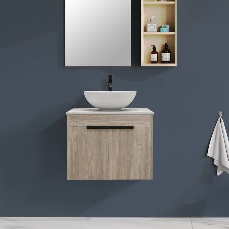 Topcraft Wall Mounted Bathroom Vanity with Sink