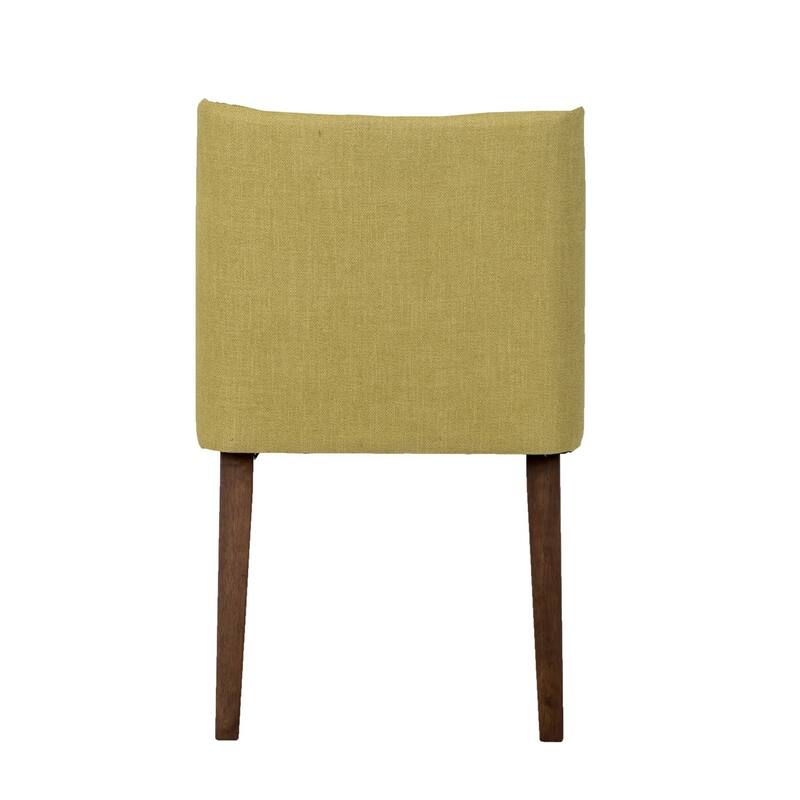 Space Savers Dining Chairs Set Walnut and Linen Upholstery 2 Piece - Various Colors