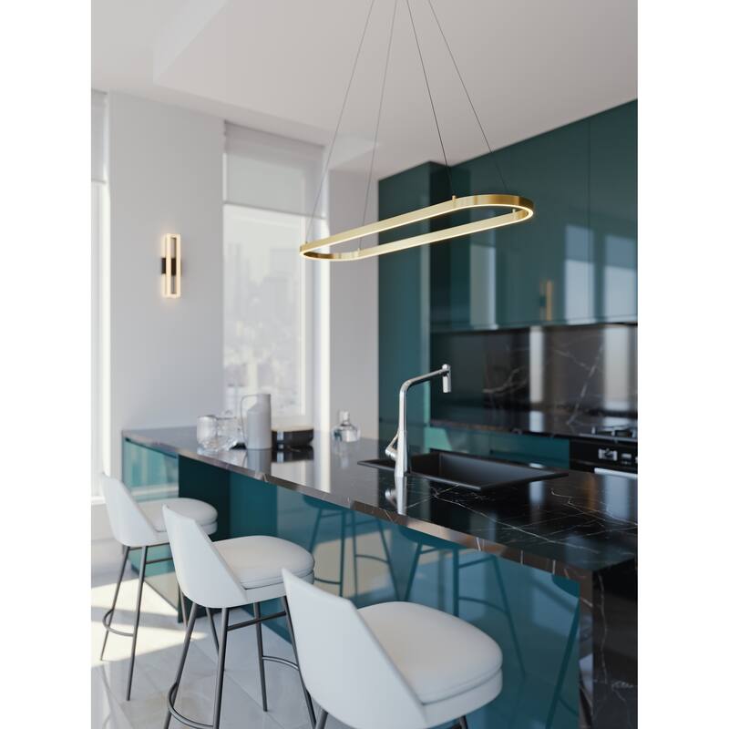 AFX Glo 48'' LED Linear Pendant - Satin Brass
