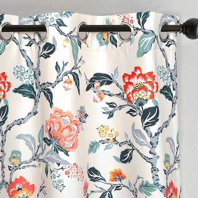 Porch & Den Navarre Botanical Blackout Curtain Panel Pair