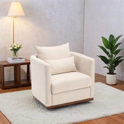 Swivel Barrel Chair,Comfy Round Accent Sofa Chair for Living Room