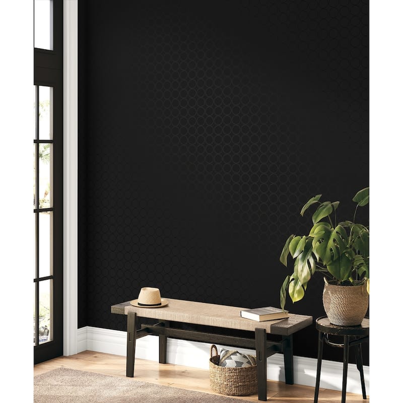 Seabrook Designs Round Geometric Non-Woven Unpasted Wallpaper