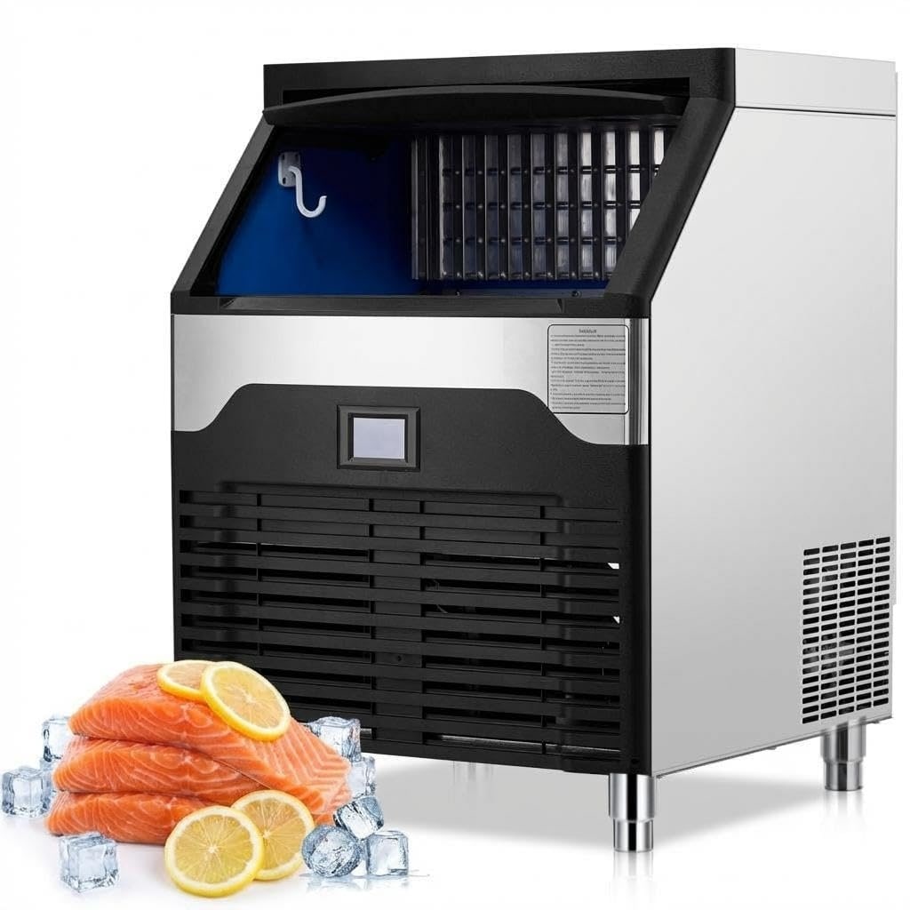 Commercial Ice Maker, 160lbs/24H Built-In Ice Machine for Bar Restaurant