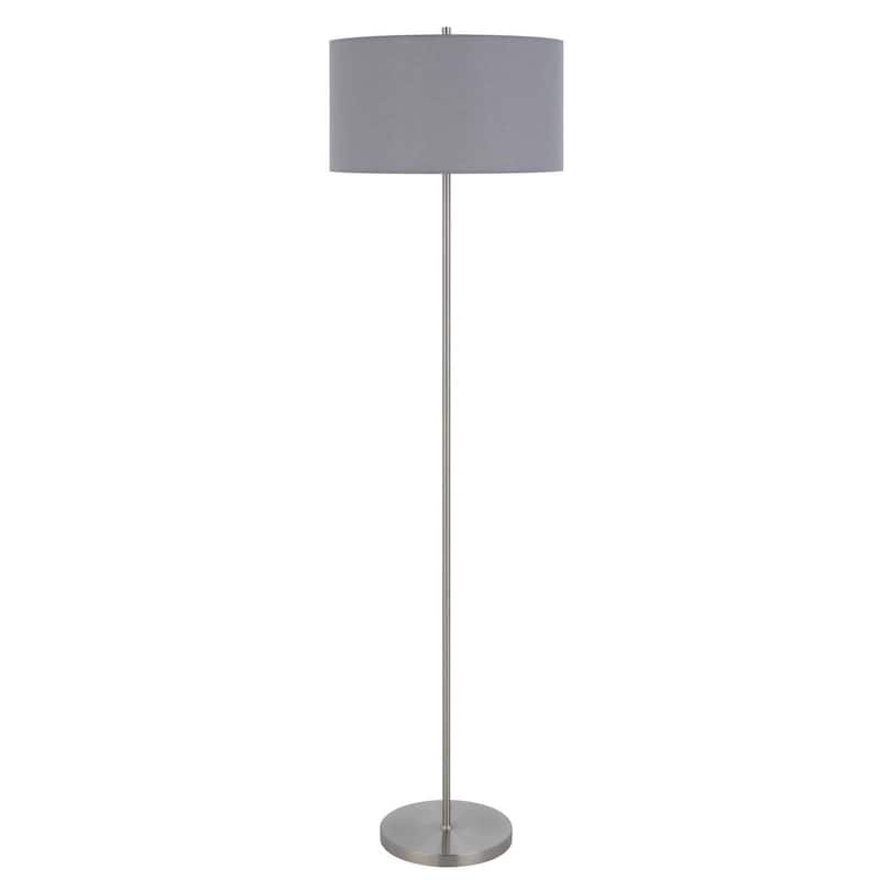 Cromwell 58.75" Height Brushed Steel Metal Floor Lamp - One Size