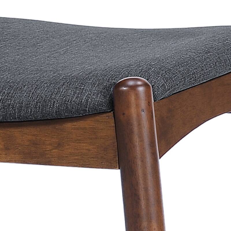 Set of 2 Rubberwood Dining Chairs with Ergonomic Backrest & Comfort Cushions