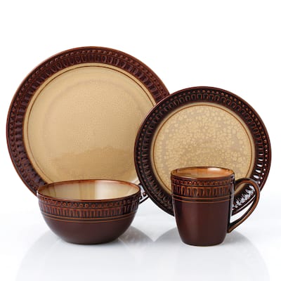 Lorren Home Trends 16 Piece Stoneware Set-Mojave
