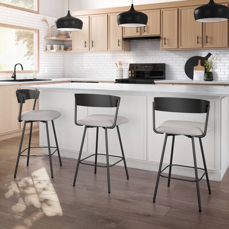 Amisco Ludwig Swivel Counter and Bar Stool