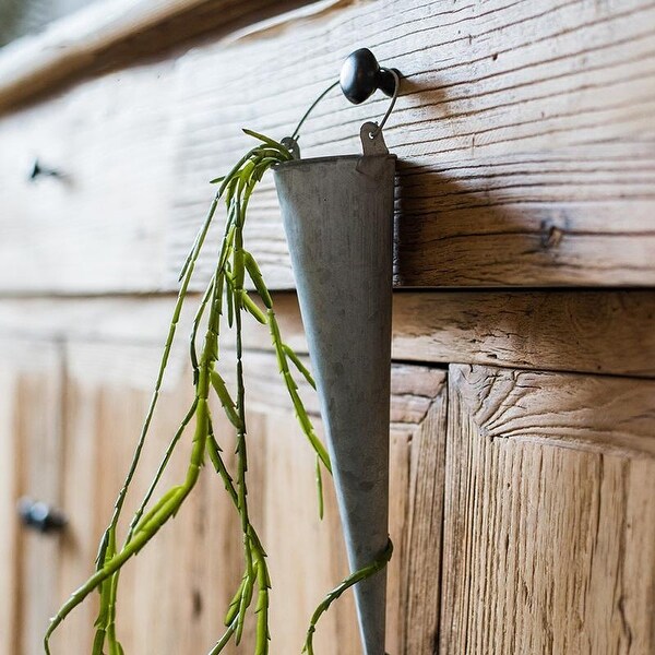 RusticReach Hanging Planter Flower Iron Pot (Set of 2)