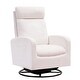 preview thumbnail 21 of 84, HOMYKA Swivel Glider Rocker Accent Chair for Nursery with Side Pocket Beige - Velvet
