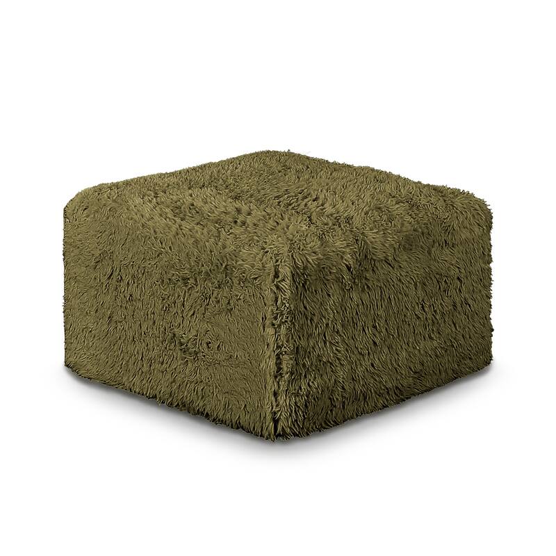 Furniture of America Ylena Modern Faux Fur Foam Modular Compressed Sofa Chair