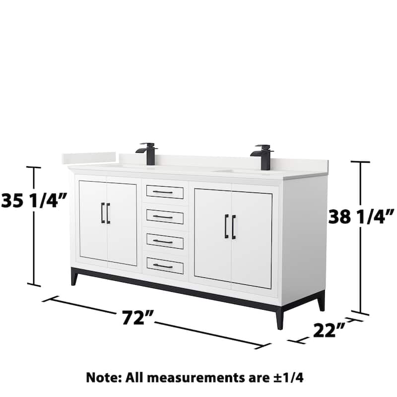 Wyndham Collection WCH515172D-QTZ-UNSMXX Marlena 72" Free Standing