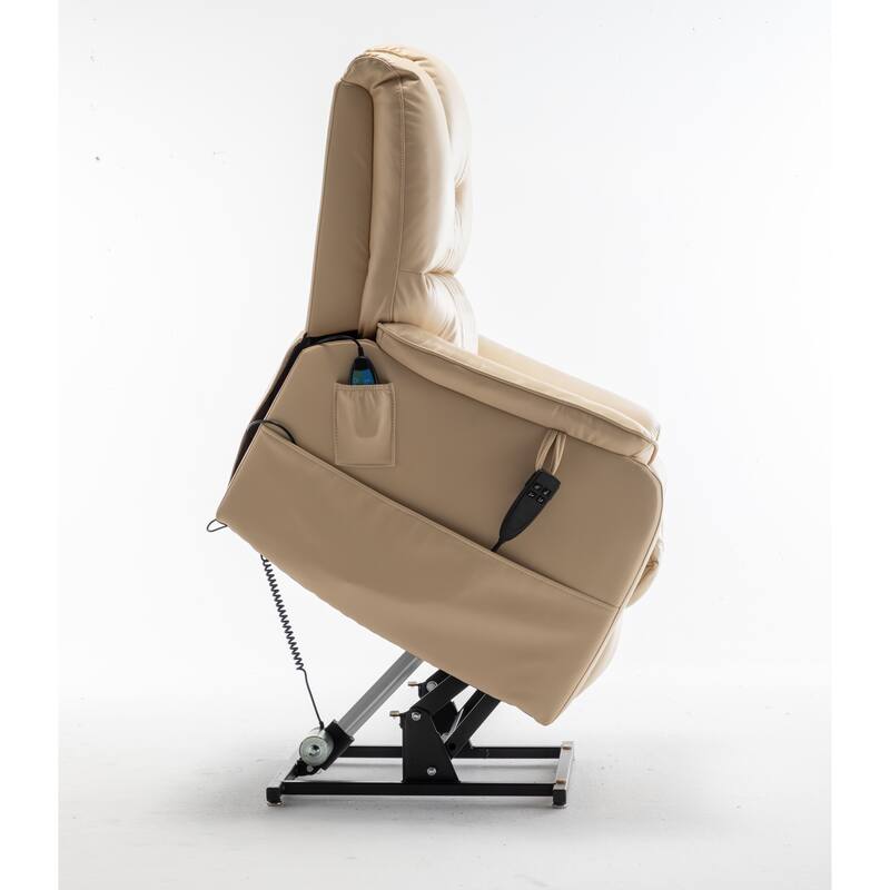 Oversized Recliner Chair Power Electric Lift for Elderly with Side Pockets