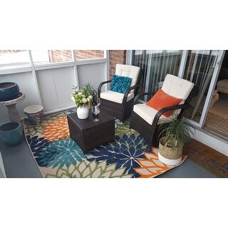 Nourison Aloha Fl Multicolor Indoor Outdoor Rug 5 3 X 7 Nourison Aloha Fl Multicolor Indoor Outdoor Rug 5 X27