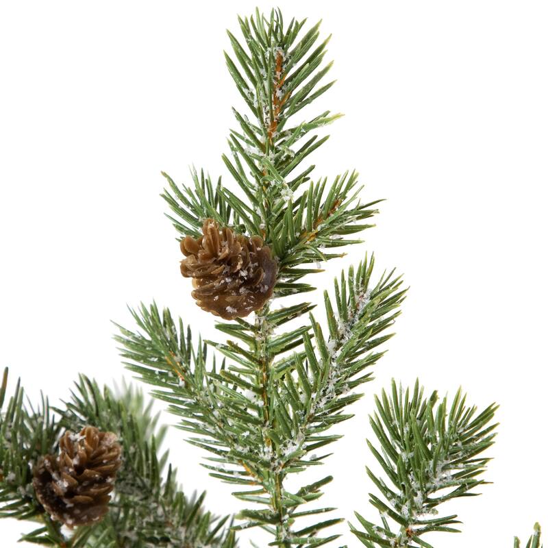 Lightly Flocked Pine Potted Artificial Christmas Tree with Pinecones - 22" - Unlit - 1.5 Foot