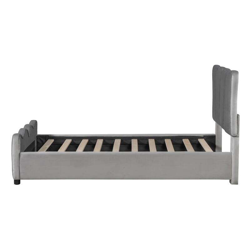 Upholstered Platform Bed Velvet Upholstered Bed