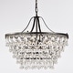 preview thumbnail 9 of 11, Antique Bronze 6-Light Glam Crystal Chandelier - Antique Bronze