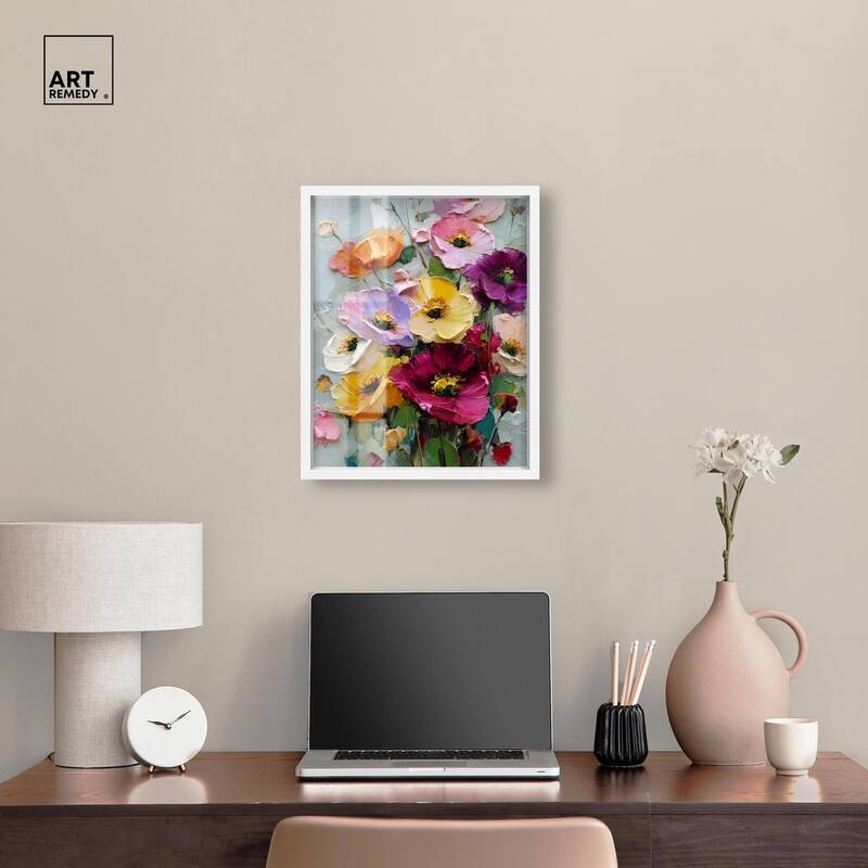 Floral Texture I Shadowbox by Art Remedy