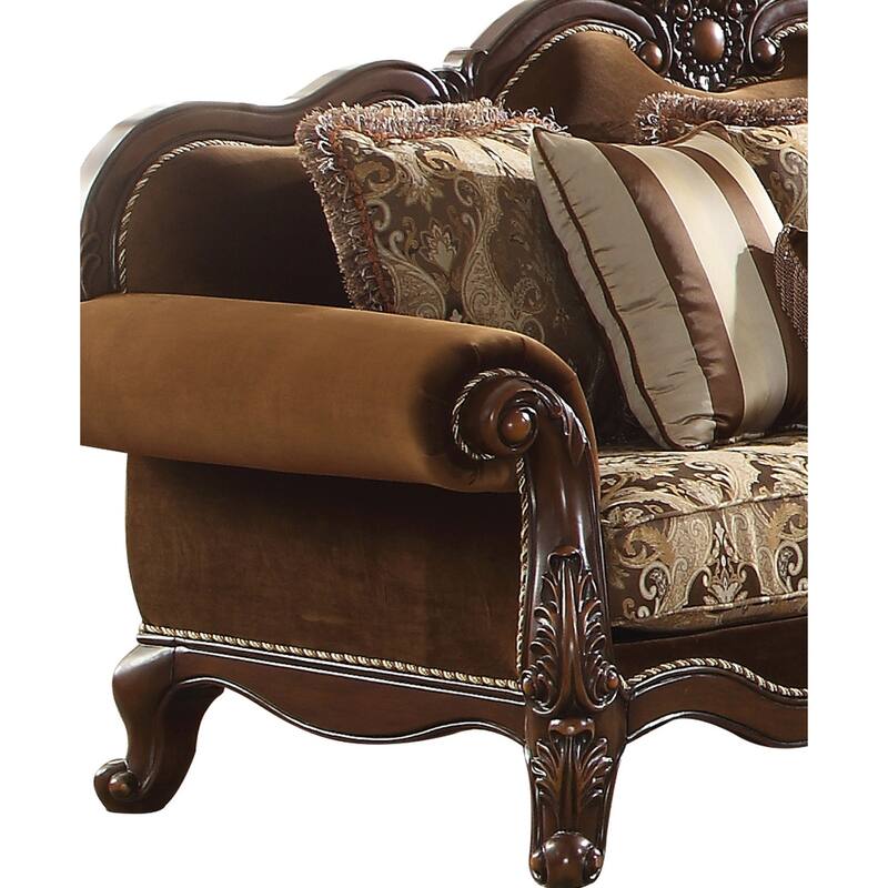 Kipling Cherry Oak Sofa with 6 Pillows