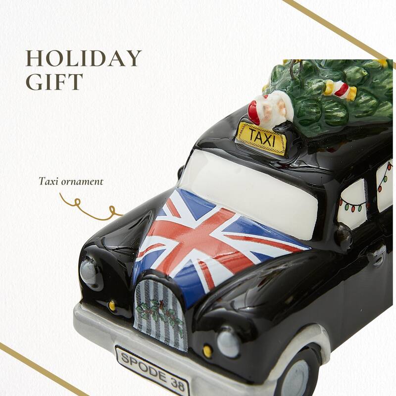 Spode Tree Brit Taxi Ornament